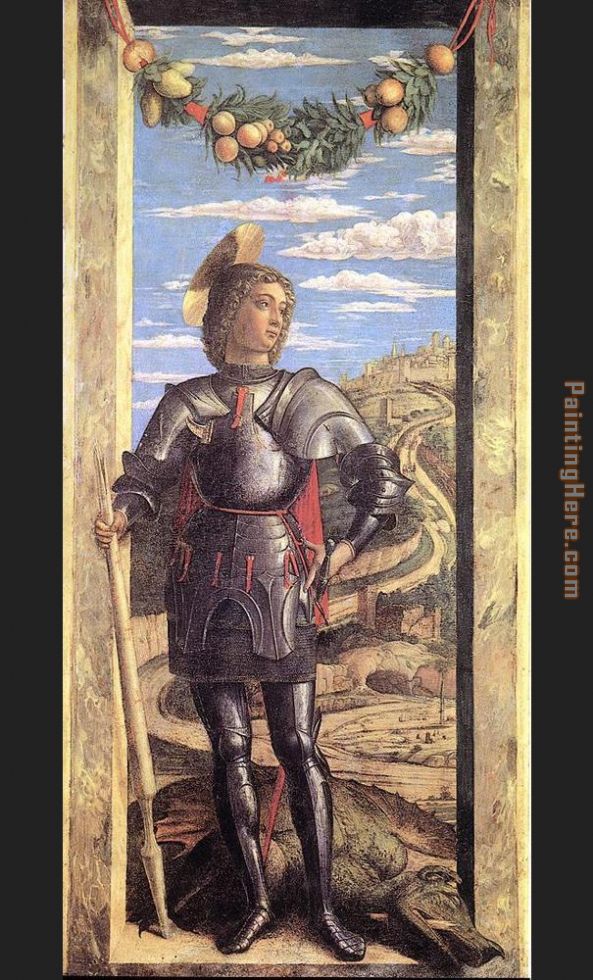 St George painting - Andrea Mantegna St George art painting
